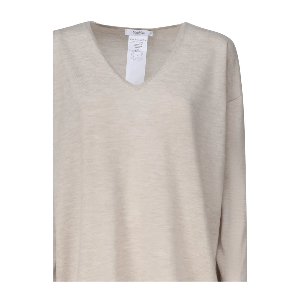 Max Mara Beige Katoen Elastaan Sweater Beige Dames