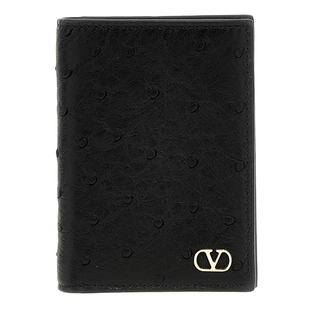 Valentino Garavani Men's Black Wallets & Cardholders, One Size, Vlogo Cardholder