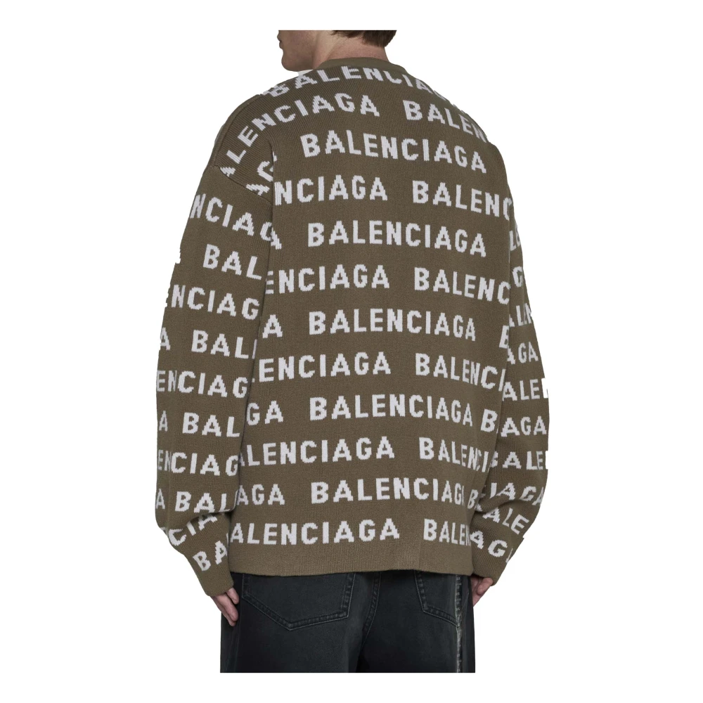 Balenciaga Stijlvolle Sweaters in Wit Blauw Multicolor Heren