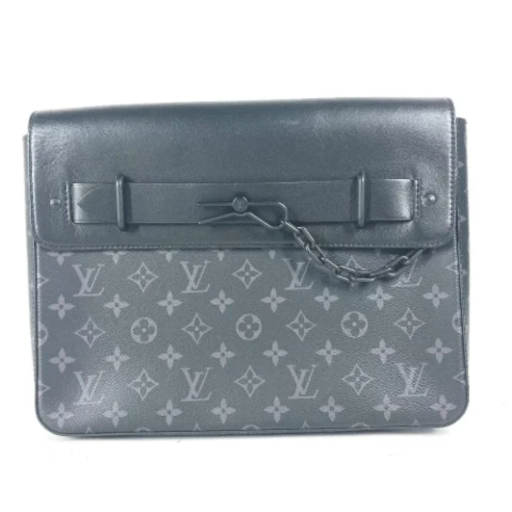 Louis Vuitton Vintage Pre-owned Cotton wallets Black Dames