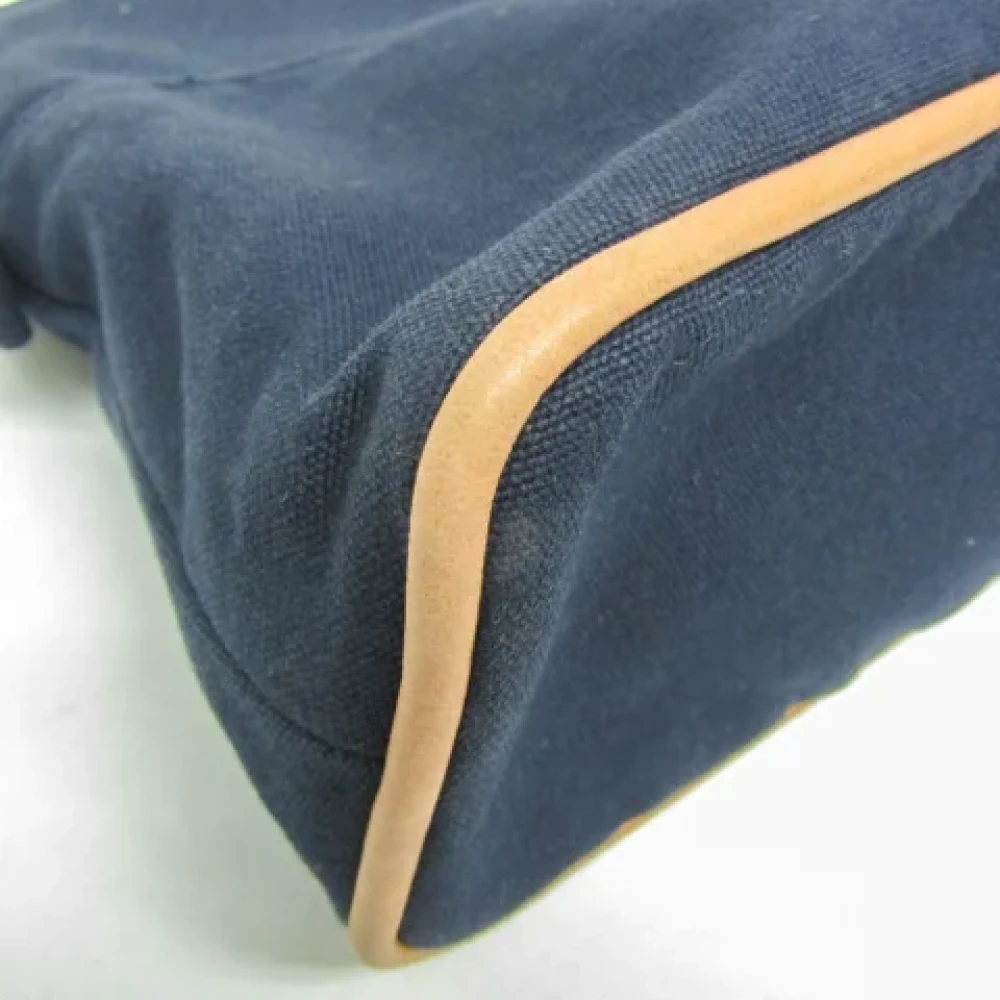 Hermès Vintage Pre-owned Cotton clutches Blue Dames