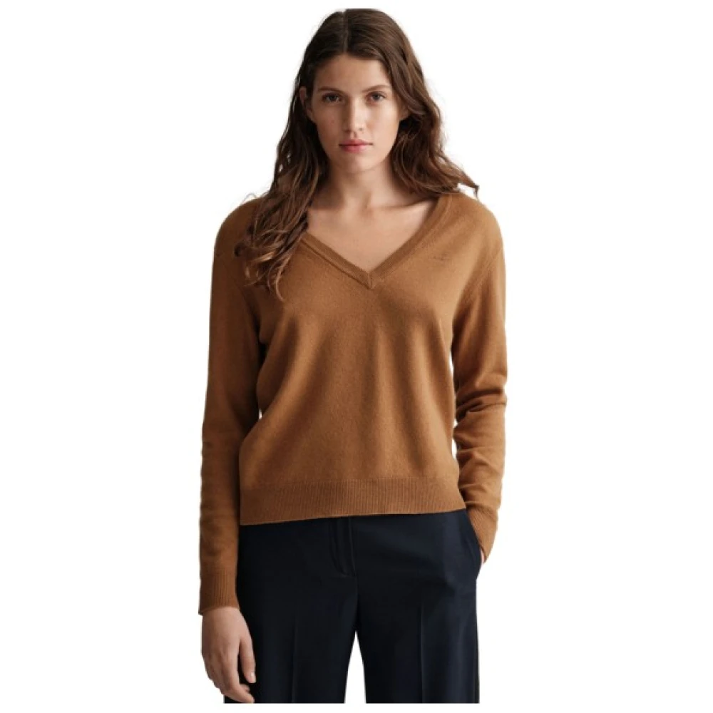 Knitwear > V-neck Knitwear - - Gant - Modalova
