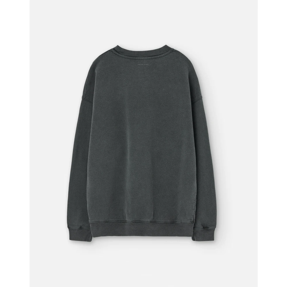 Anine Bing Spencer Hearts Sweatshirt Black Dames