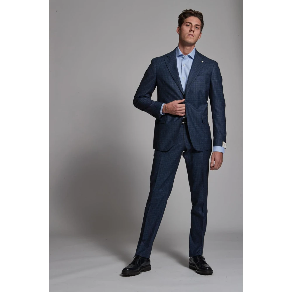 Luigi Bianchi Mantova Elegante Jurk Blue Heren