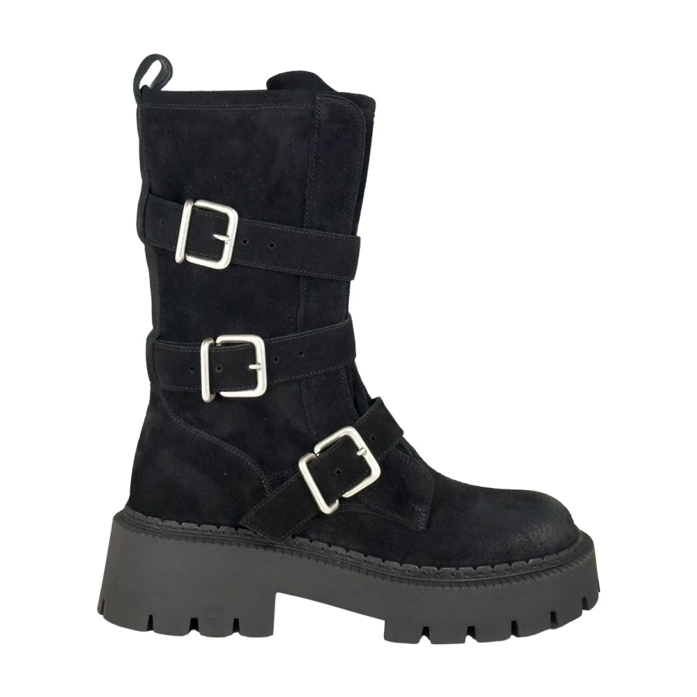 Vic Matié Donna Nero - H04 Bob Biker Boot - Shoes - 38 Eu