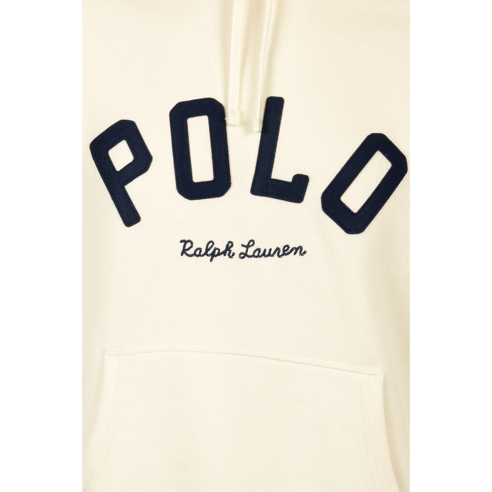 Ralph Lauren Witte Sweater Hoodie Lange Mouwen White Heren
