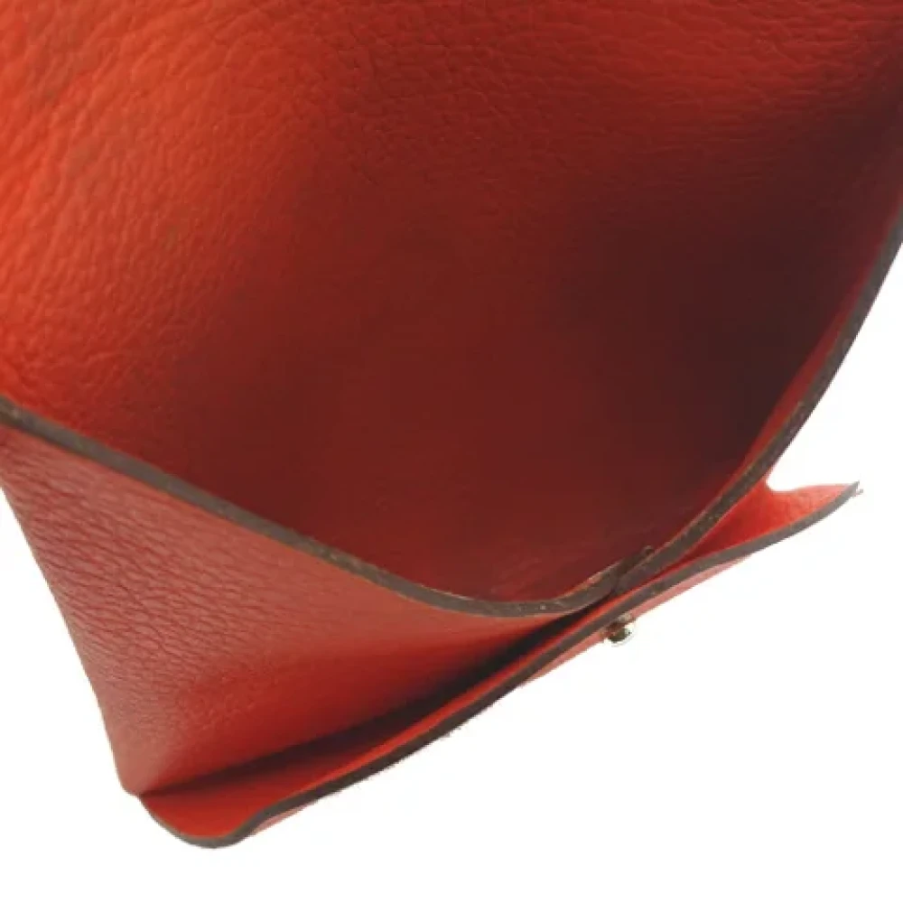 Hermès Vintage Pre-owned Leather wallets Orange Dames