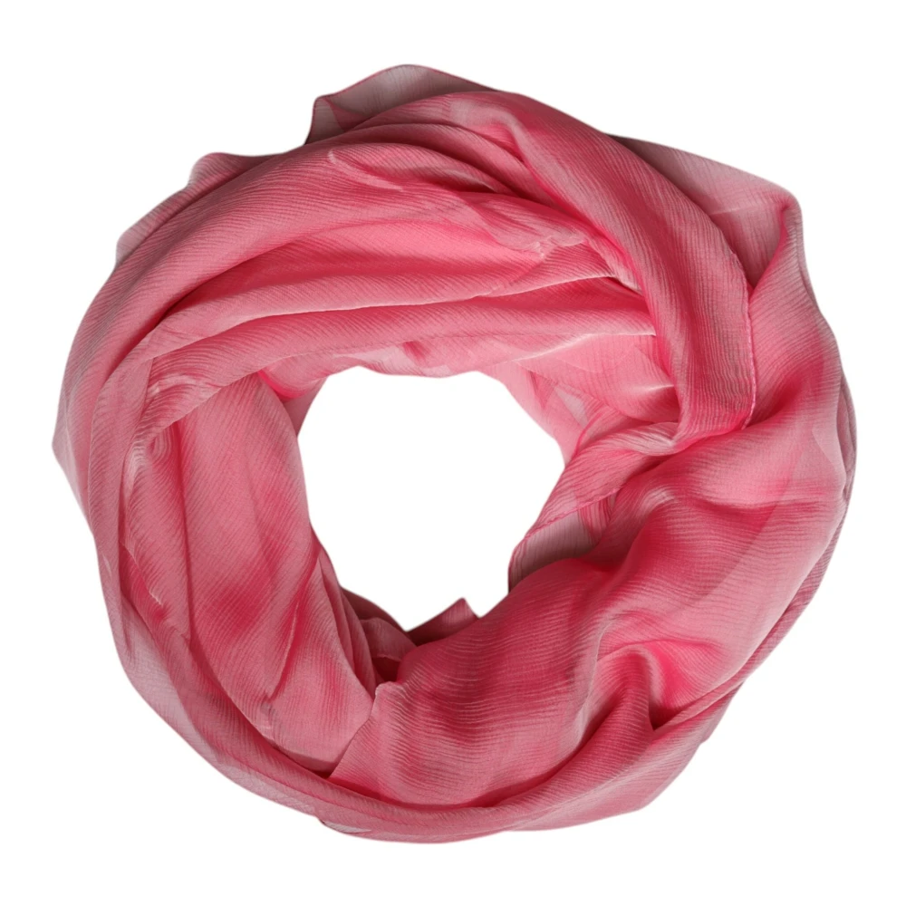Dolce & Gabbana Women's Pink Silk Scarves, One Size, Silk Rectangle Wrap Shawl Scarf