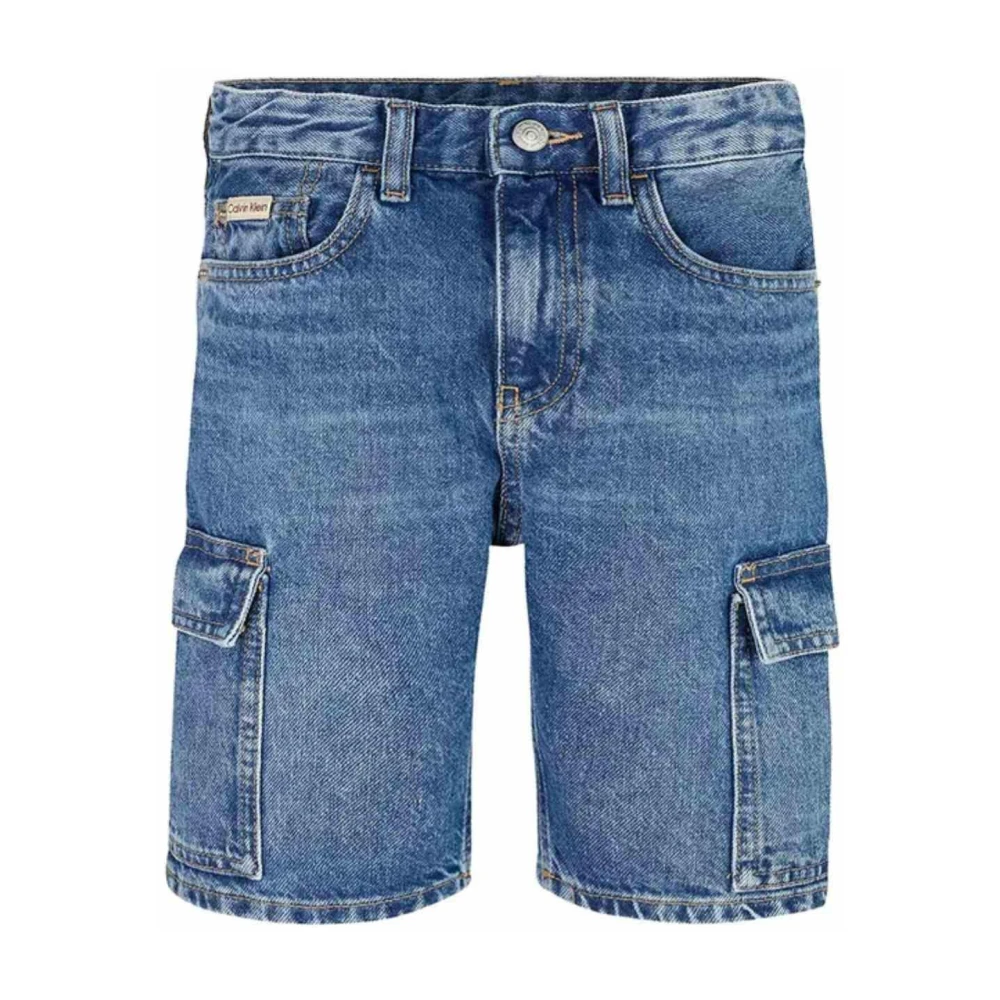 Calvin Klein Men's Blue Relaxed Cargo Shorts