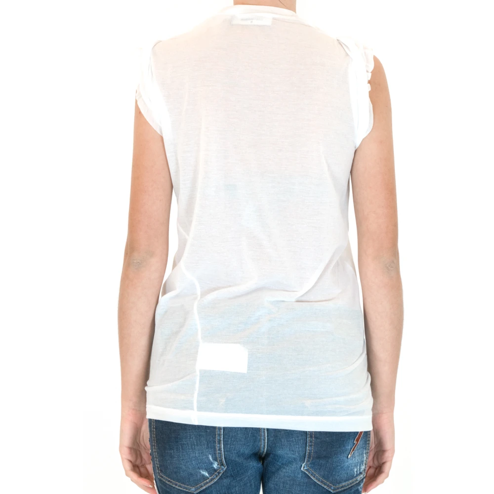 Dsquared2 Witte TOP voor een stijlvolle uitstraling White Dames