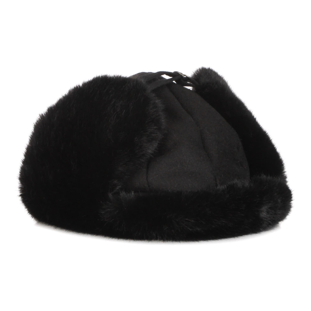 Kangol Wol Aviator Oor Hoed Zwart Black Unisex