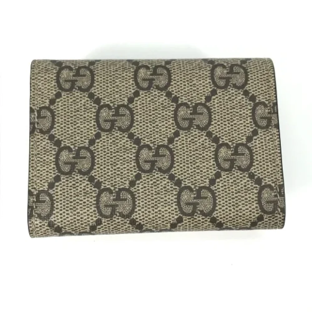 Gucci Vintage Pre-owned Canvas wallets Beige Dames