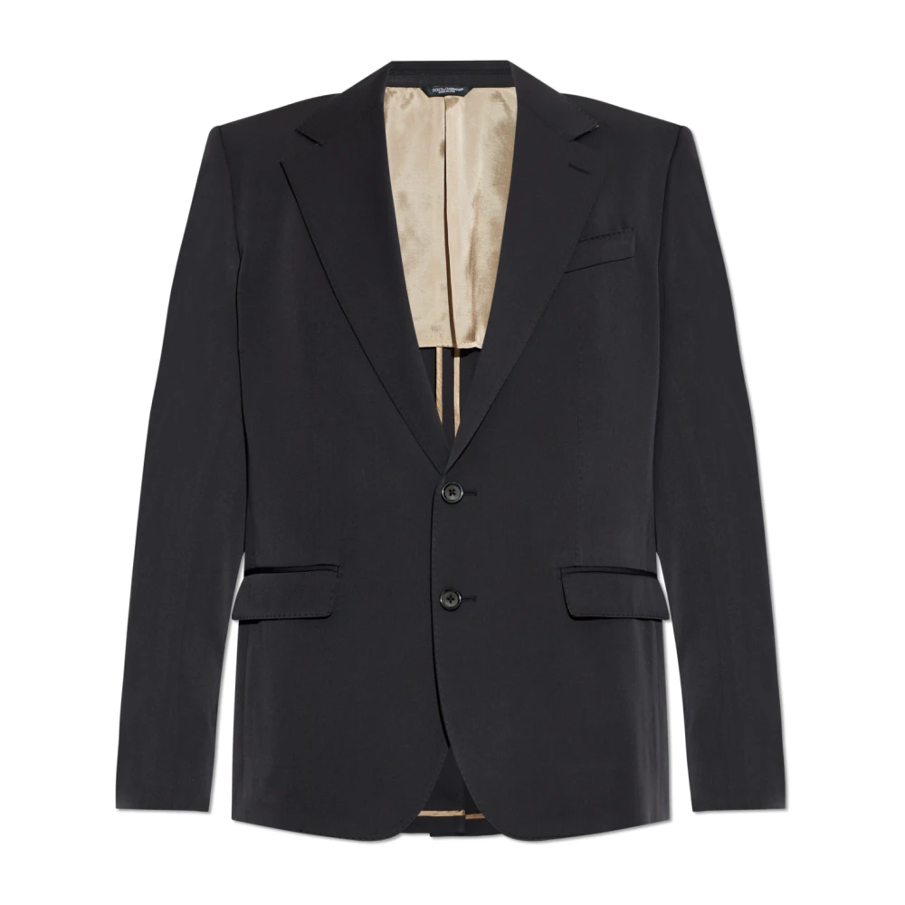 Dolce & Gabbana Hombre Negro - Blazer De Lana - Jackets - S