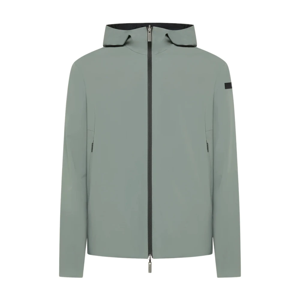 Rrd Men's Green Windbreakers, 2XL, Reversible Jacket With Fixed Hood