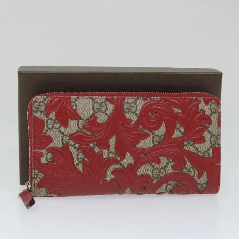 Gucci Vintage Pre-owned Leather wallets Red Dames