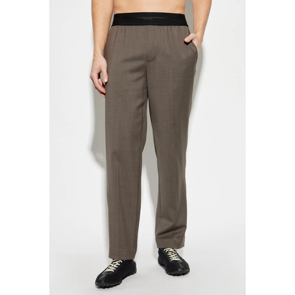 Helmut Lang Wollen broek Gray Heren