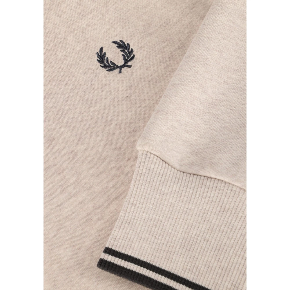 Fred Perry Heren Crew Neck Sweatshirt Beige Heren