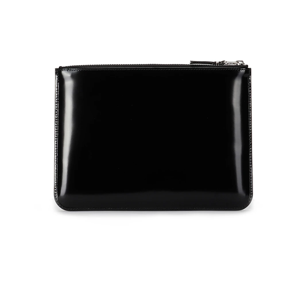 Comme des Garçons Logo Portemonnee met Topritssluiting Gray Heren