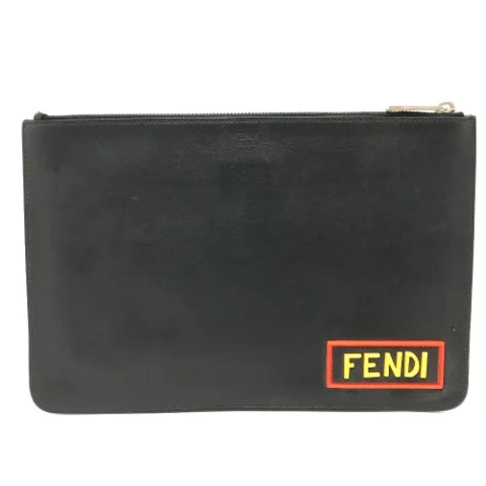 Fendi Vintage Pre-owned Leather fendi-bags Black Heren