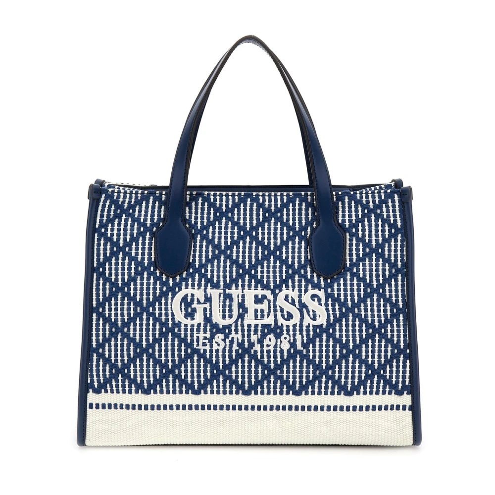 Guess Blauwe Dames Tas met Versterkte Bodem Blue Dames