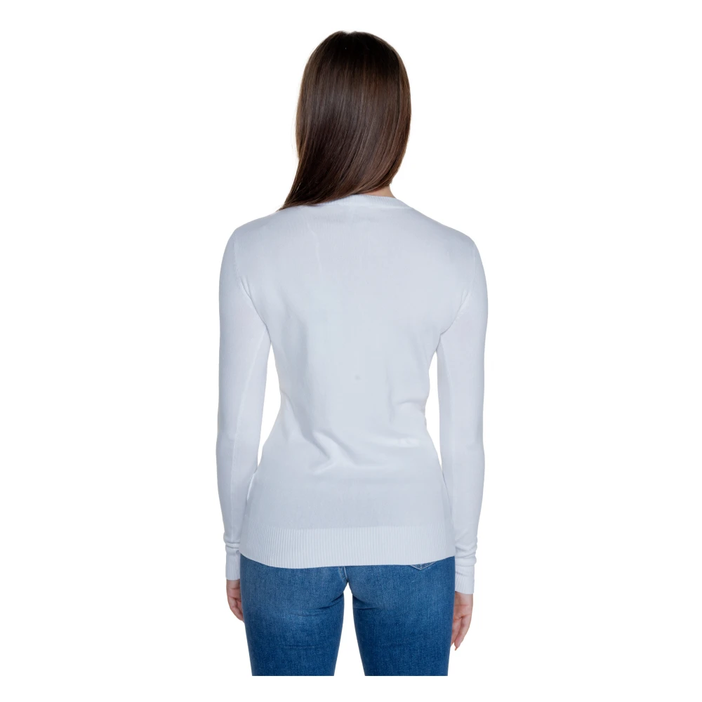 Guess Witte gebreide trui met lange mouwen White Dames