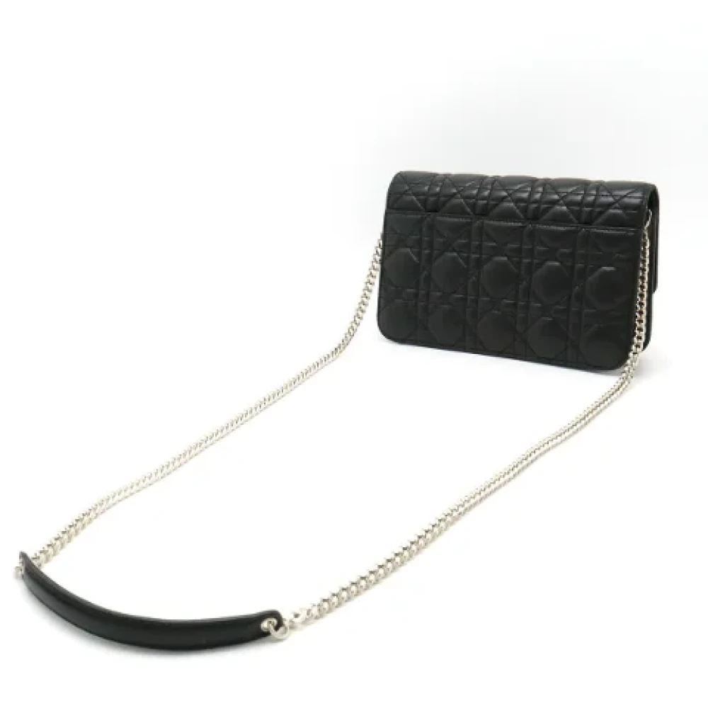Dior Vintage Pre-owned Leather dior-bags Black Dames