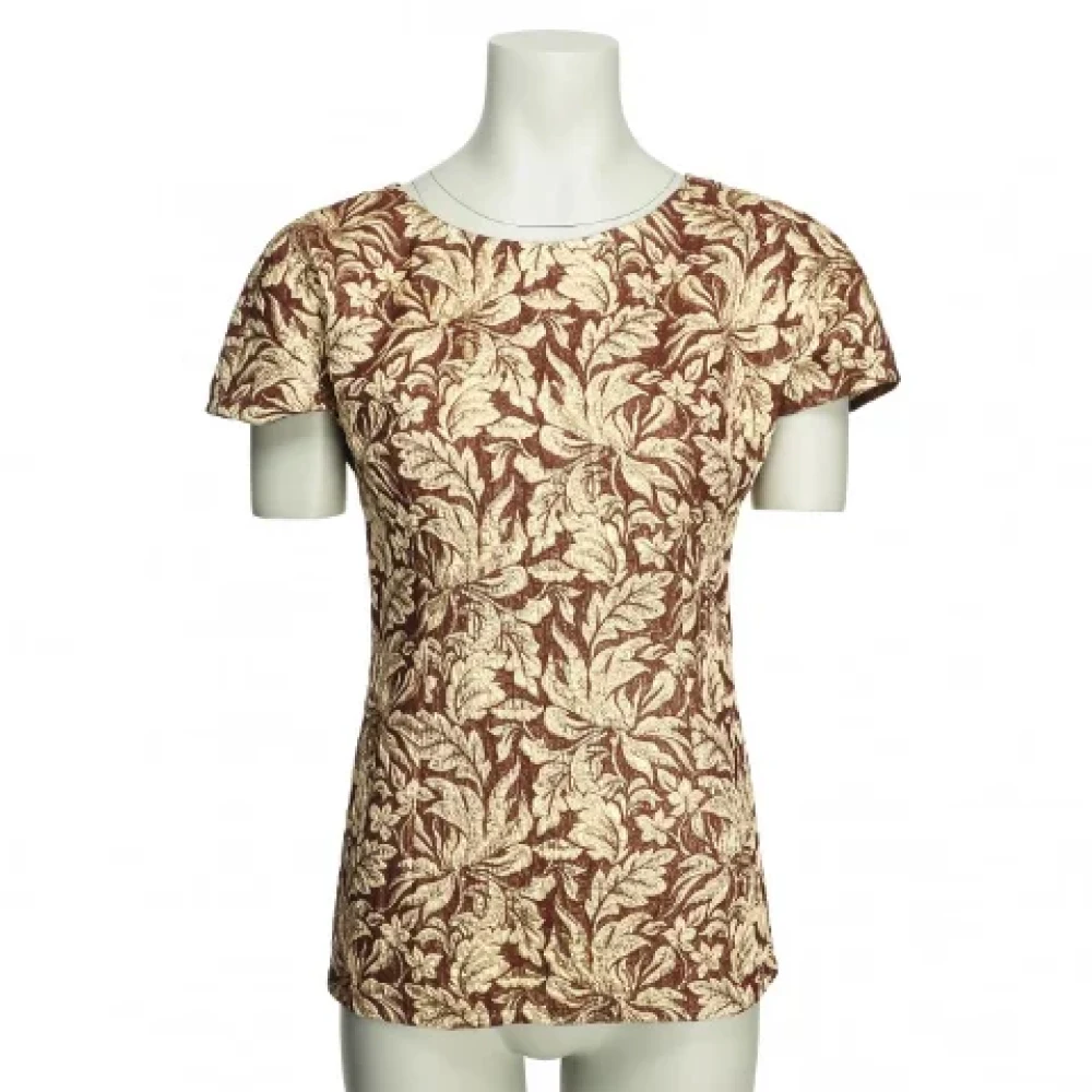 Dolce & Gabbana Pre-owned Silk tops Brown Dames