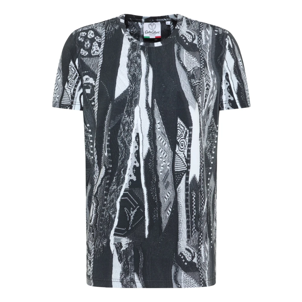Carlo colucci Gebreid Egon T-shirt Black Heren
