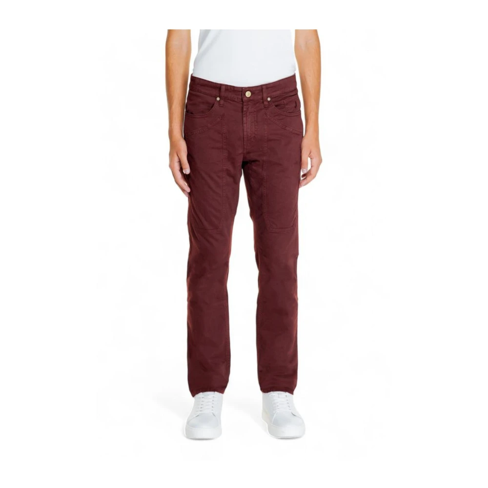 Jeckerson Katoenmix Jeans & Broeken Red Heren