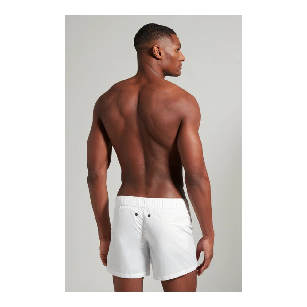 Bikkembergs Logo Zwemshorts Wit White Heren