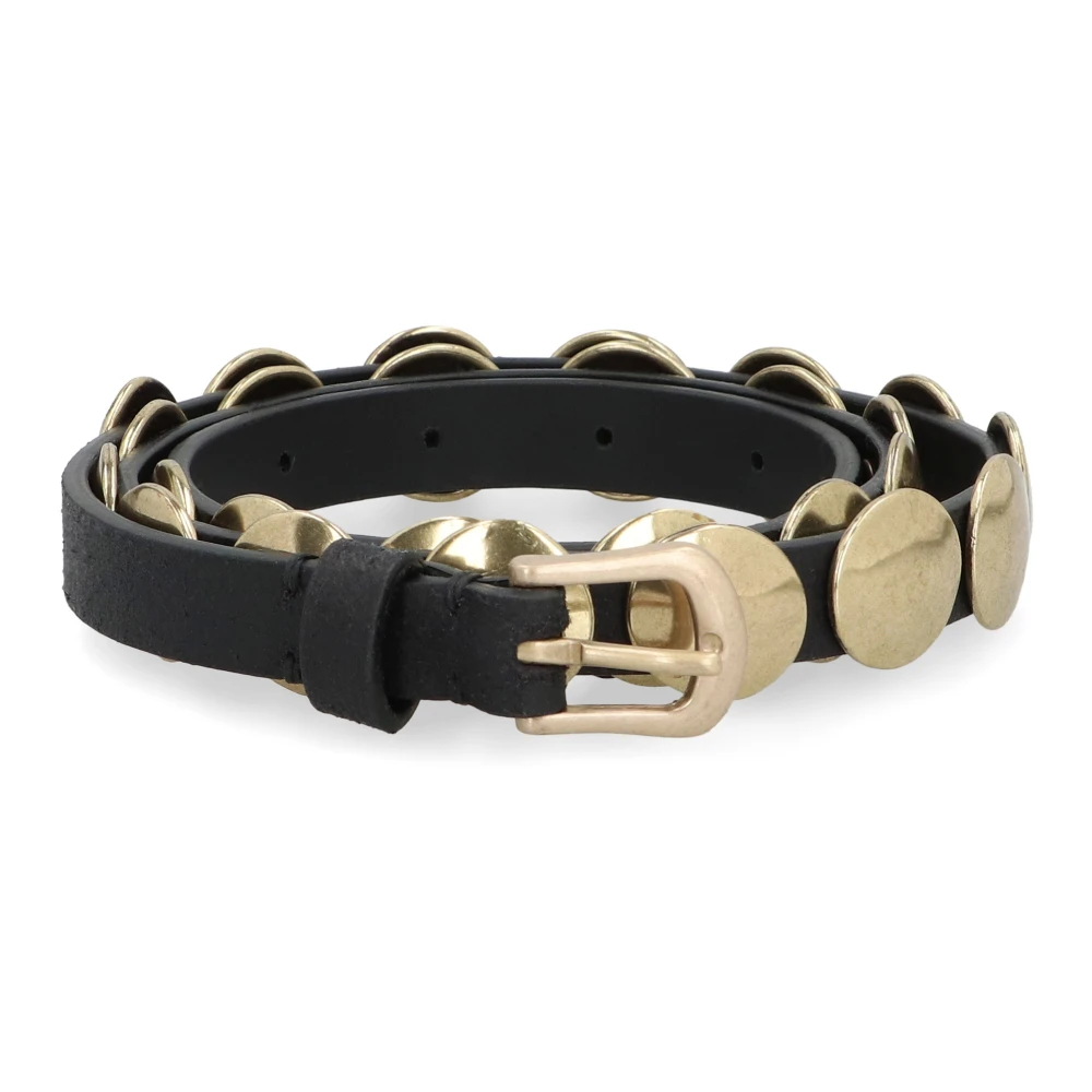 Golden Goose Women's Black Trinidad Leather Belt - Belts - 85 Cm - Accessories