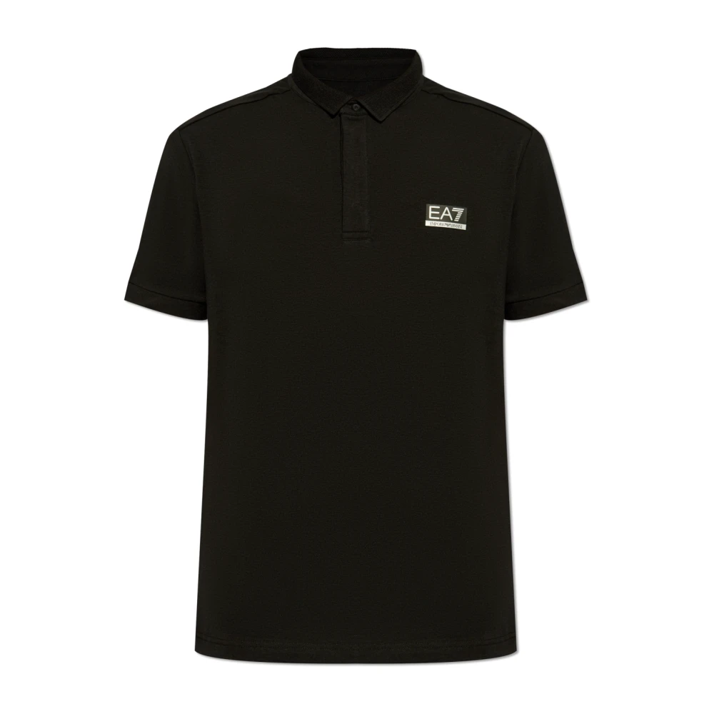 Emporio Armani EA7 Polo met logo Black Heren