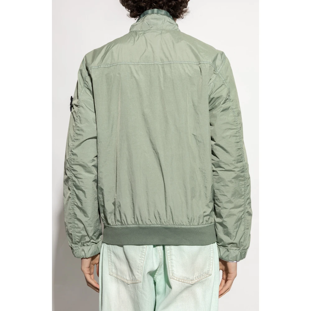 Stone Island Jas met afneembare patch op mouw Green Heren