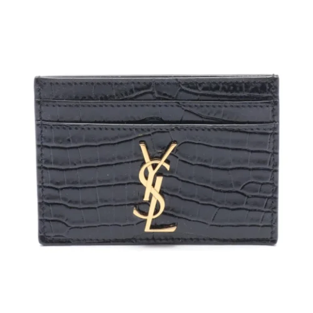 Saint Laurent Vintage Pre-owned Leather home-office Black Dames