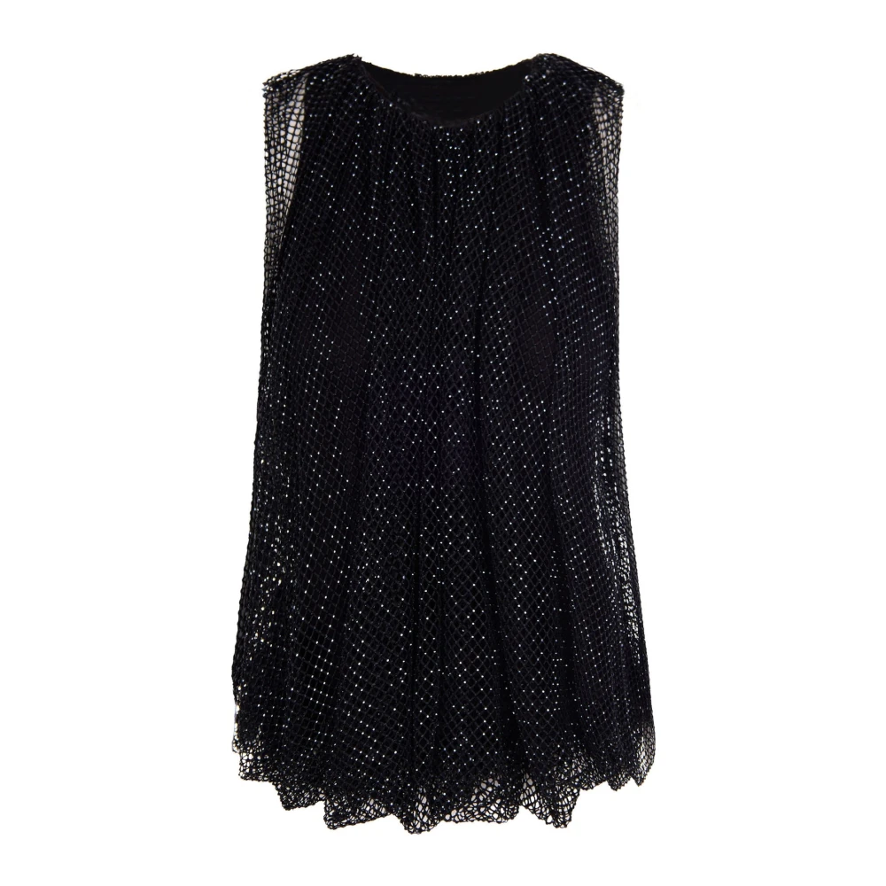 Sportmax Vrouw Zwart Tops Dames, Xs, Polyester, Sleeveless Top