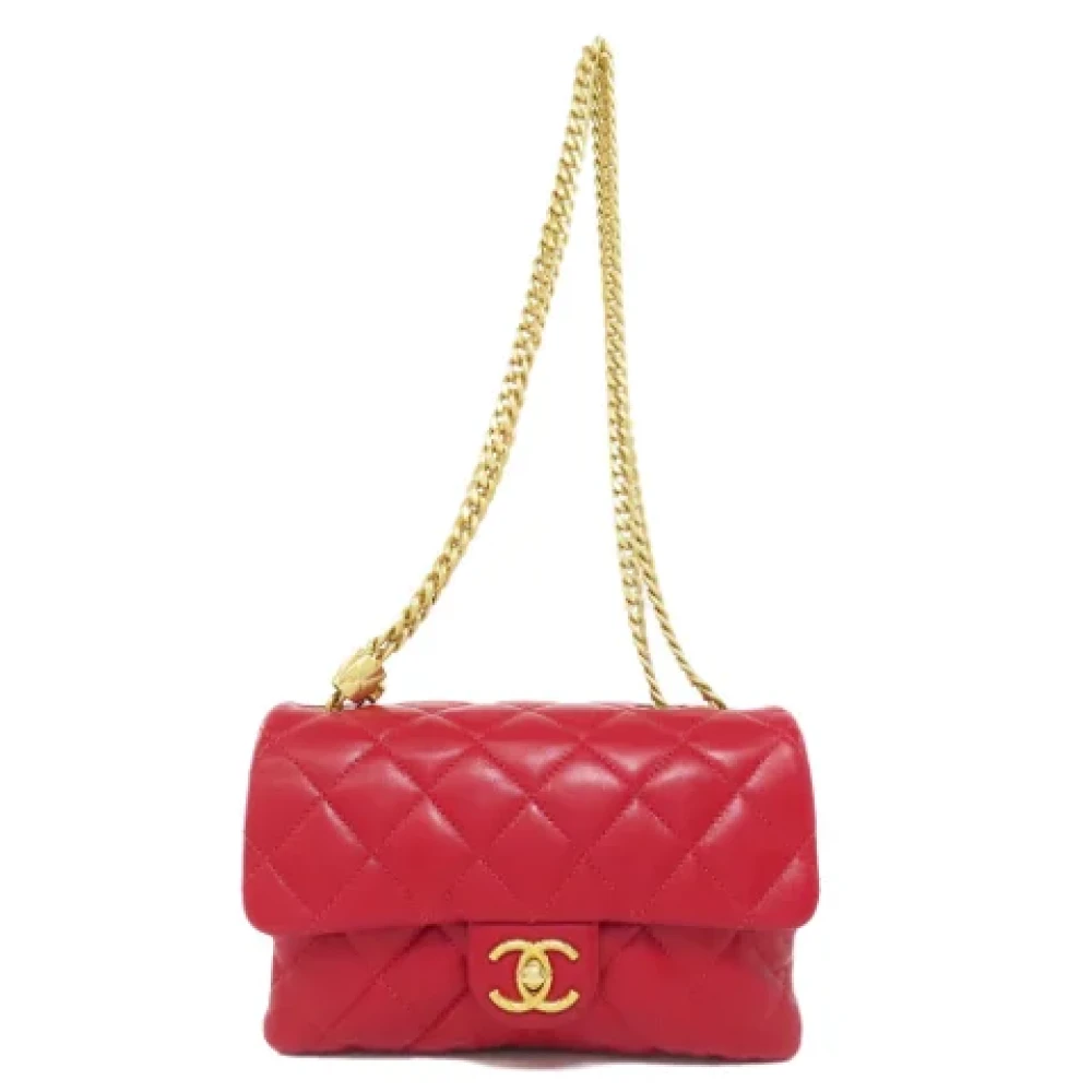 Chanel Vintage Pre-owned Leather chanel-bags Red Dames