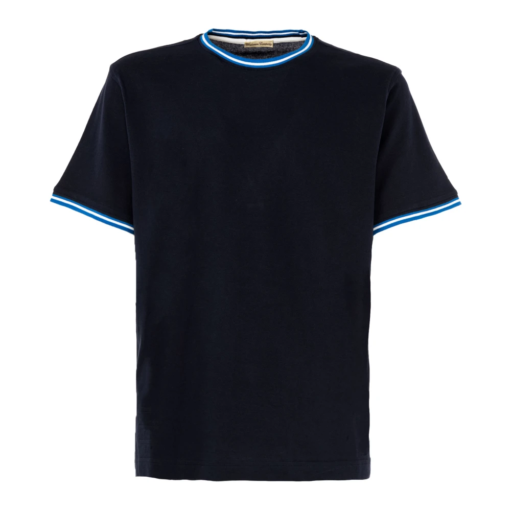 Cashmere Company Korte mouwen ronde hals T-shirt Blue Heren