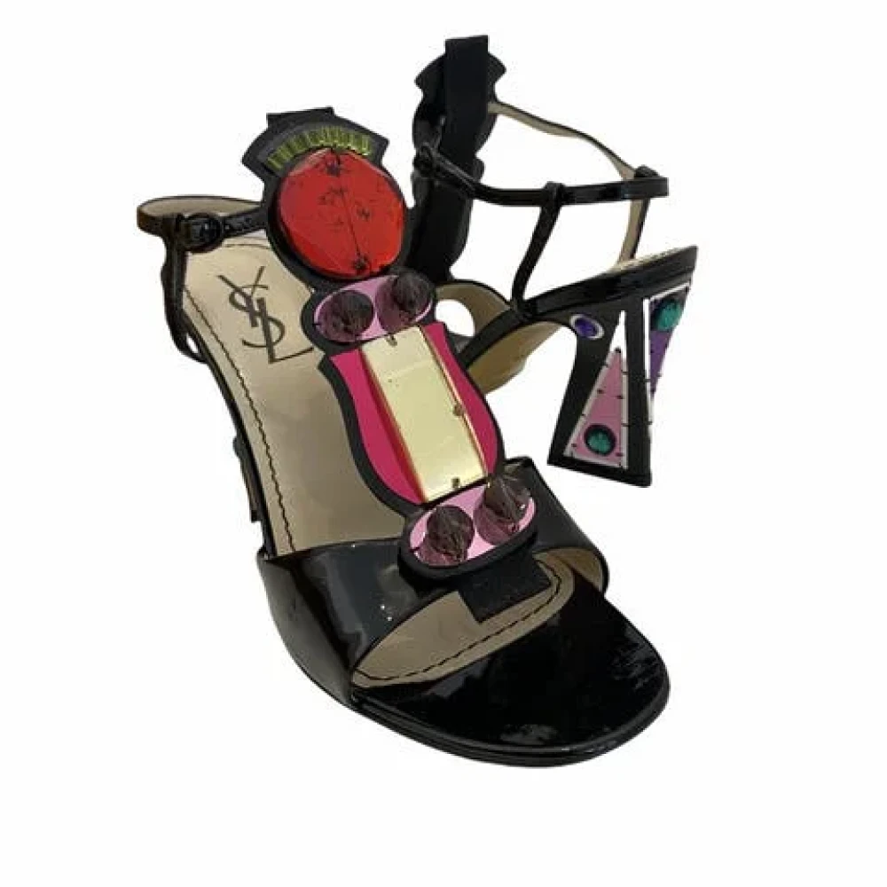 Saint Laurent Vintage Pre-owned Sandalen Black Dames