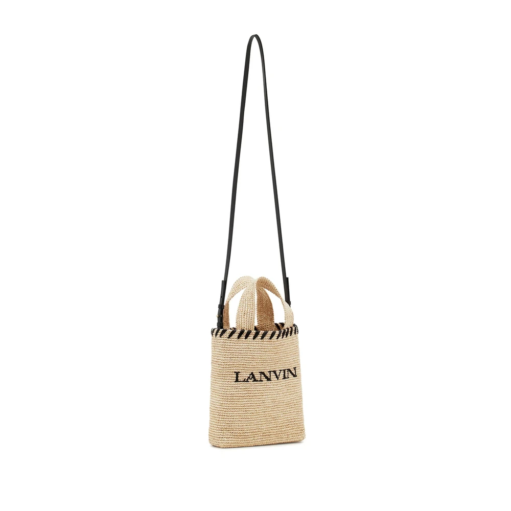 Lanvin Beige Schoudertas met Whipstitch-afwerking Beige Dames