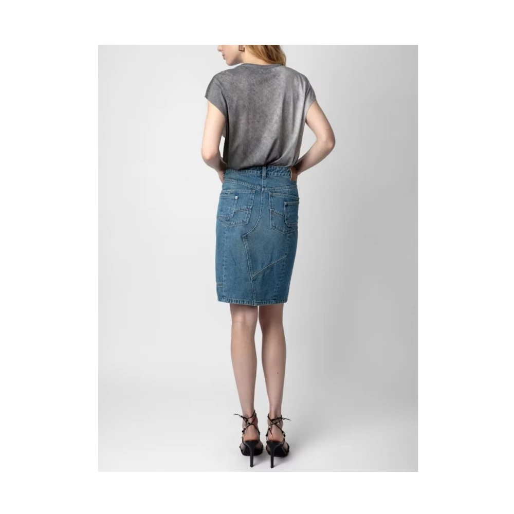 Zadig & Voltaire Rok in trendy stijl Blue Dames