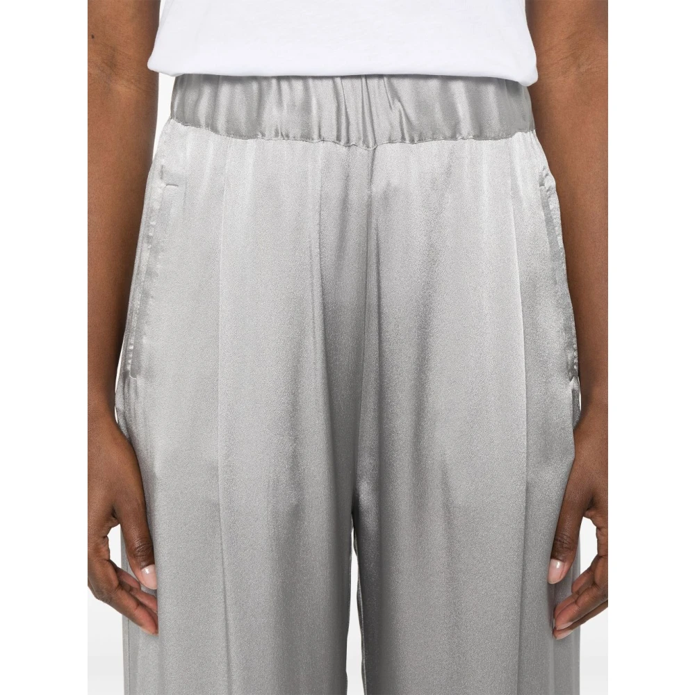 Semicouture Grijze Zijdeblend Stijlvolle Broek Gray Dames