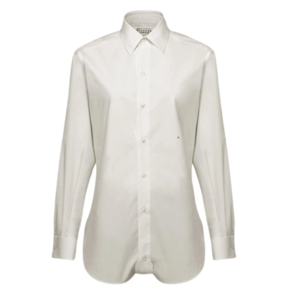 Maison Margiela Witte Katoenen Overhemd met Lange Mouwen White Dames