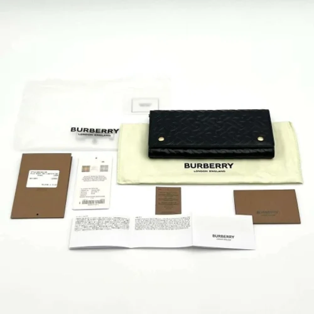 Burberry Vintage Pre-owned Leather wallets Black Dames