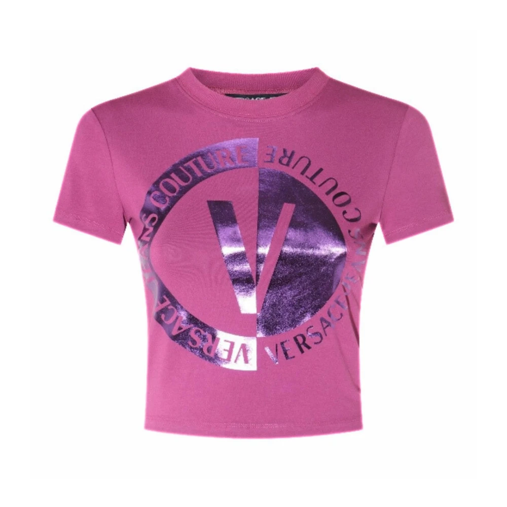 Versace Jeans Couture T-shirts en Polos Purple Dames