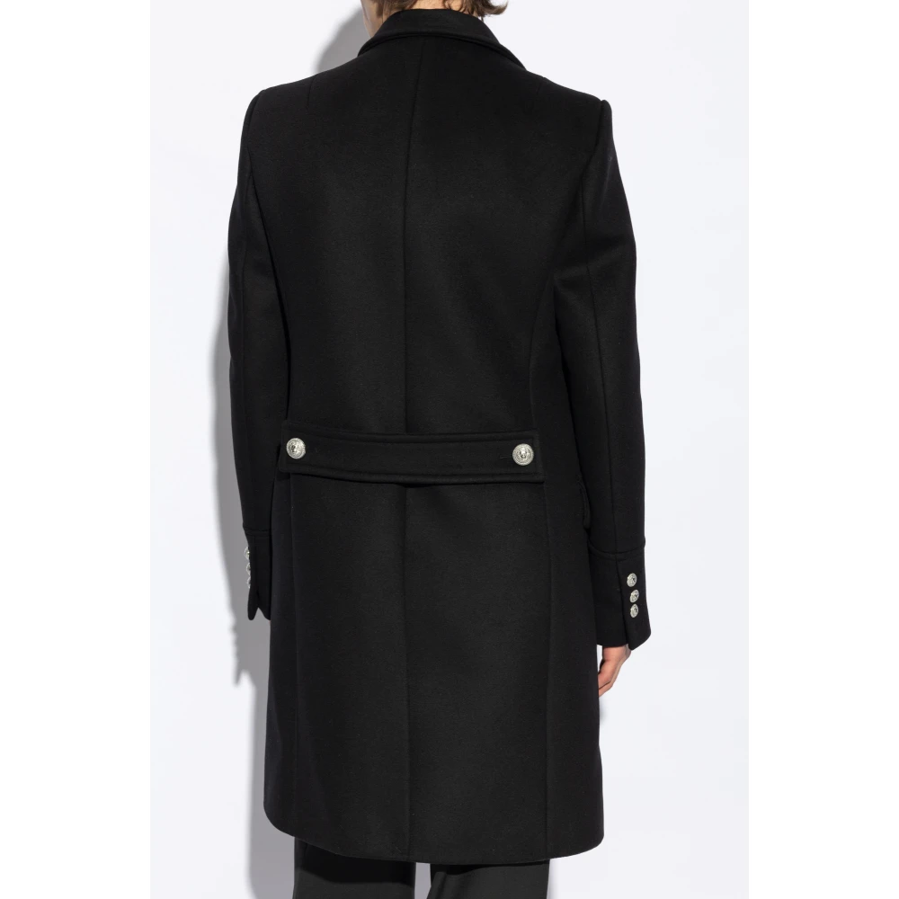 Balmain Wollen jas Black Heren