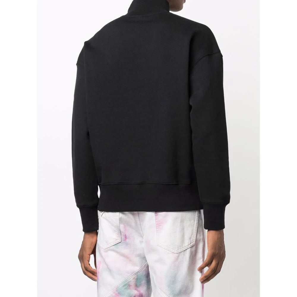 Msgm Hoge Hals Zwarte Sweater Black Heren