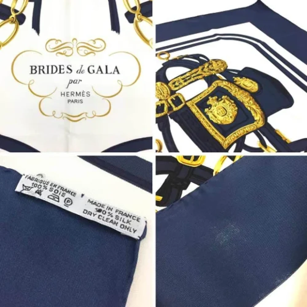 Hermès Vintage Pre-owned Silk scarves Blue Dames