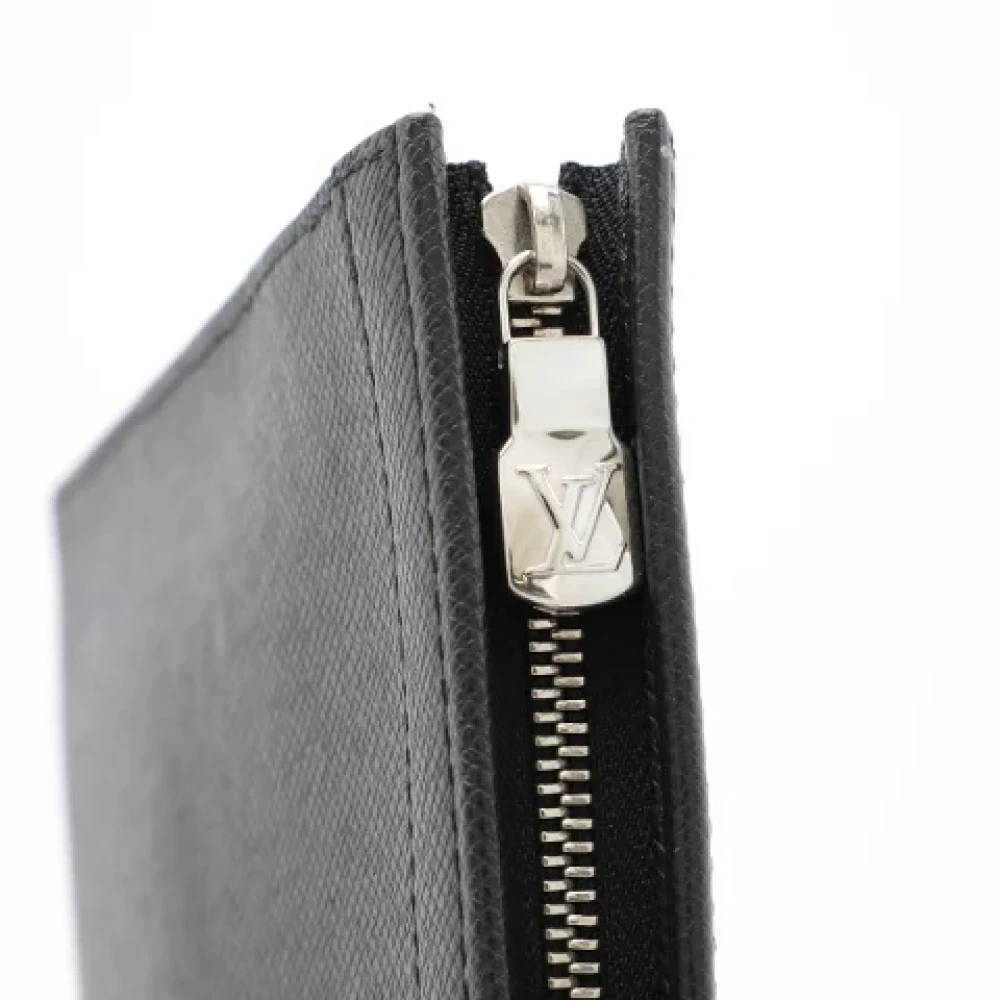 Louis Vuitton Vintage Pre-owned Leather clutches Black Heren