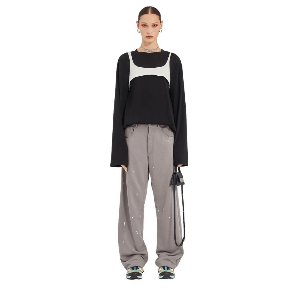 MM6 Maison Margiela Tröja med bh-detalj Black Dames