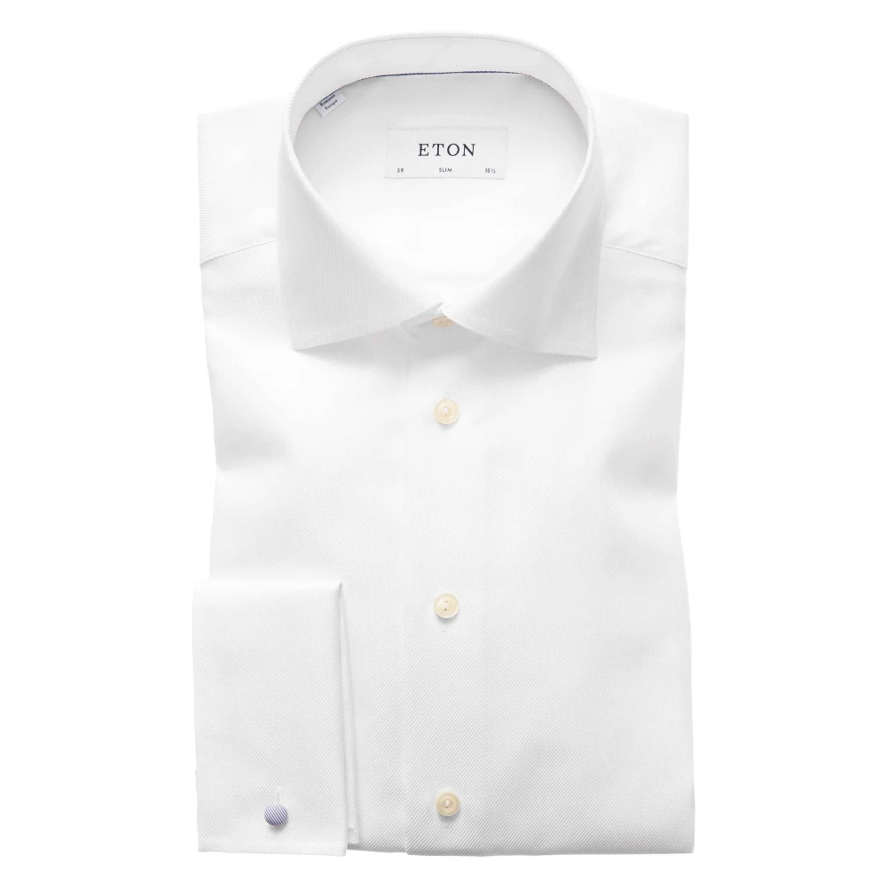 Eton Witte Business Overhemd Jurk Slim Fit White Heren